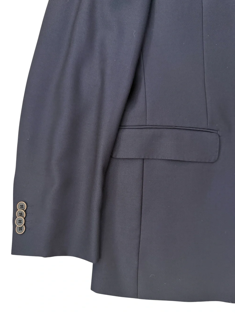Black Brown 1826 44R Wool Sport Coat Navy Blue Italian Fabric 2-Button Blazer